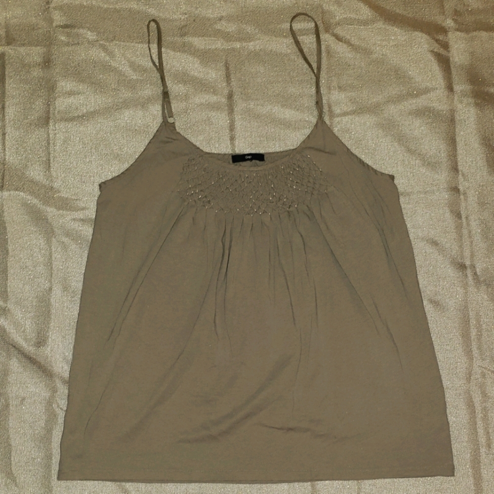 🏷 Gap Beaded Tan Tank Top